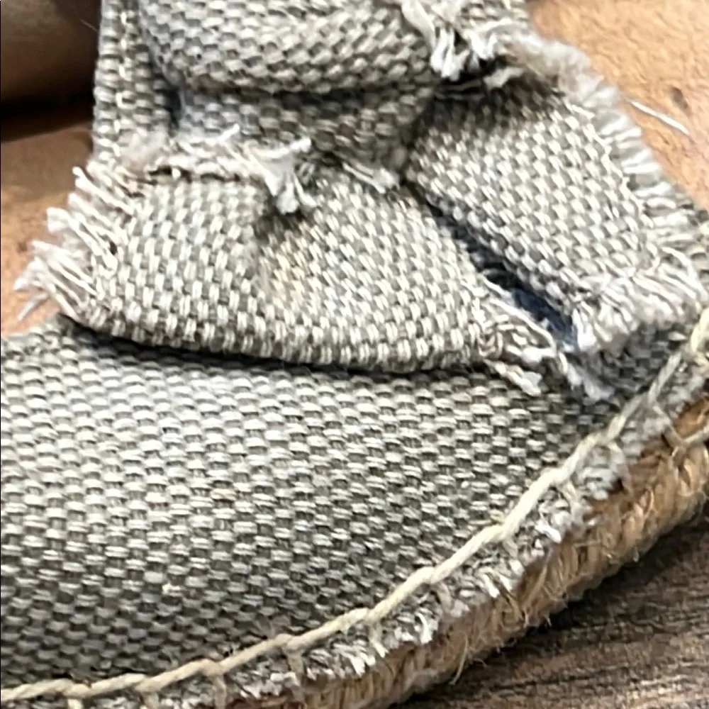 White Mountain Mossy Gray Fabric Espadrille Sandals with Bow Detail